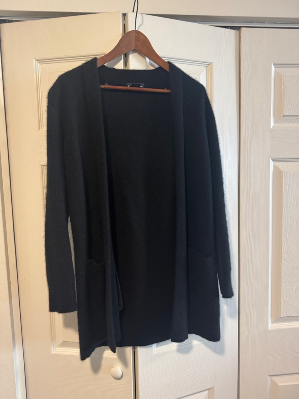 Cashmere duster tunic cardigan sweater open front Bloomingdale’s Small